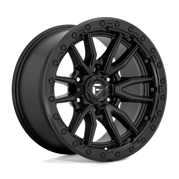 Fuel Rebel 17x9 Wheel – Matte Black w/ Black Bead Ring (5x5 Bolt Pattern)