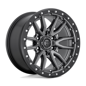 Fuel Rebel 17x9 Wheel – Matte Gunmetal w/ Black Bead Ring (5x5 Bolt Pattern)