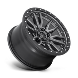 Fuel Rebel 17x9 Wheel – Matte Gunmetal w/ Black Bead Ring (5x5 Bolt Pattern)