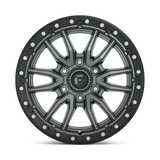 Fuel Rebel 17x9 Wheel – Matte Gunmetal w/ Black Bead Ring (5x5 Bolt Pattern)