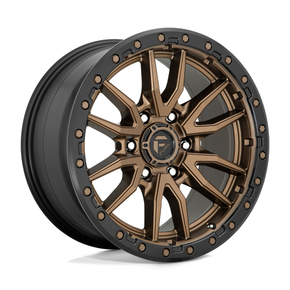 Fuel Rebel 17x9 Wheel – Matte Bronze w/ Black Bead Ring (5x5 Bolt Pattern)